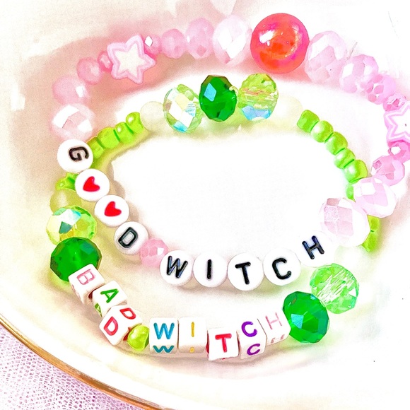 BUY1GET1FREE matching good bad witch Wicked Wizard of Oz friendship bracelet set - Picture 4 of 8